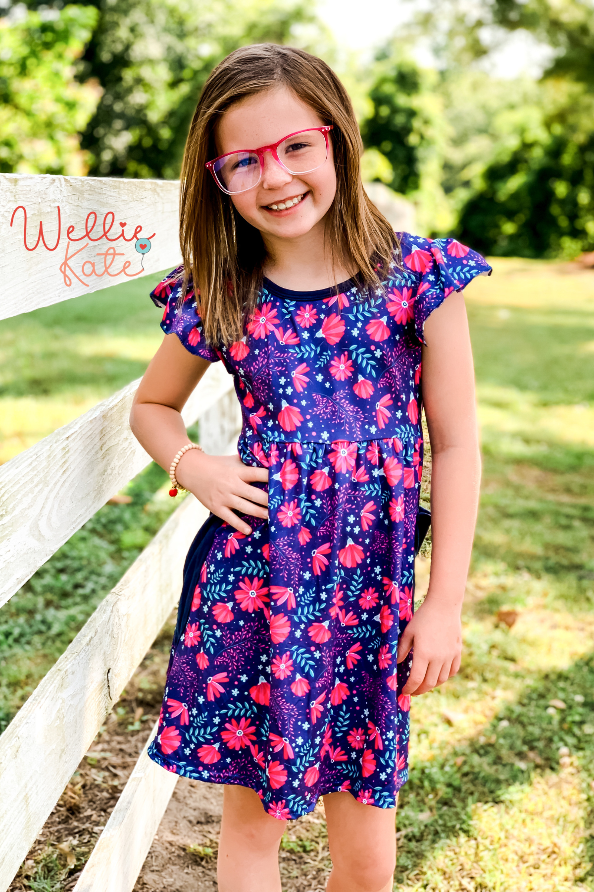 Magenta Floral Dress