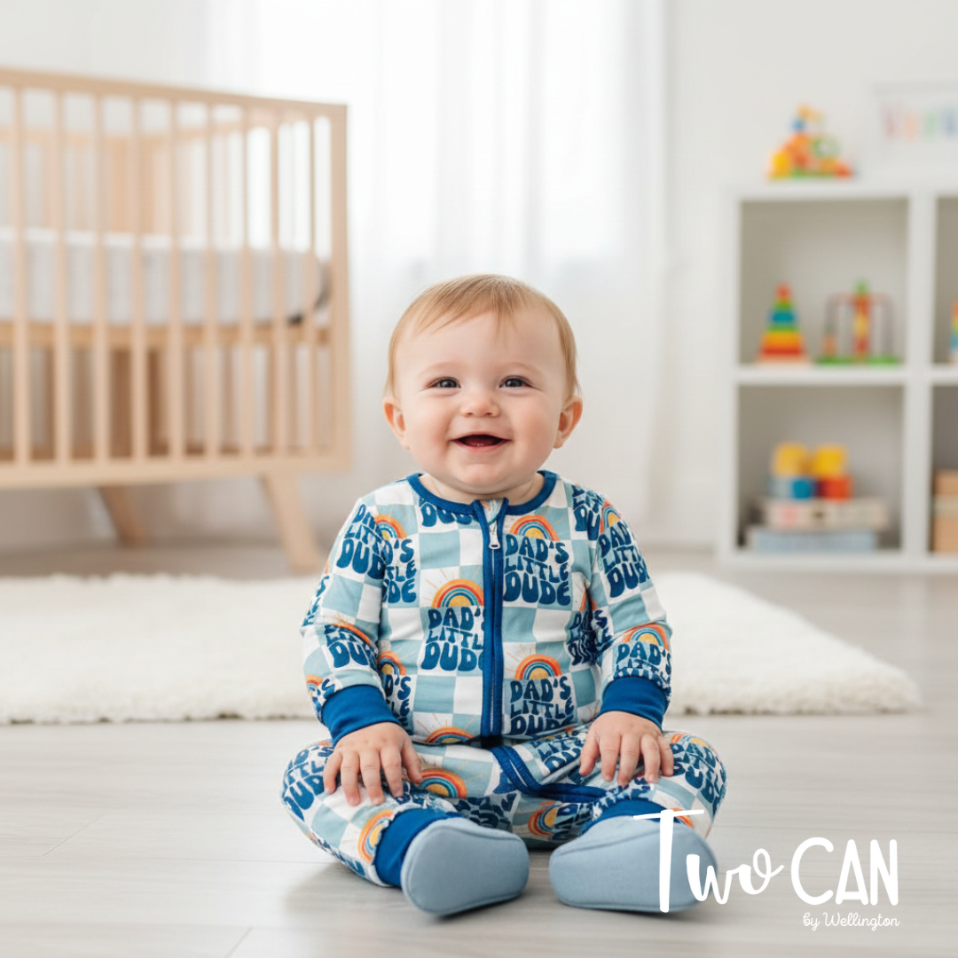 Dad’s Little Dude Zippered Romper