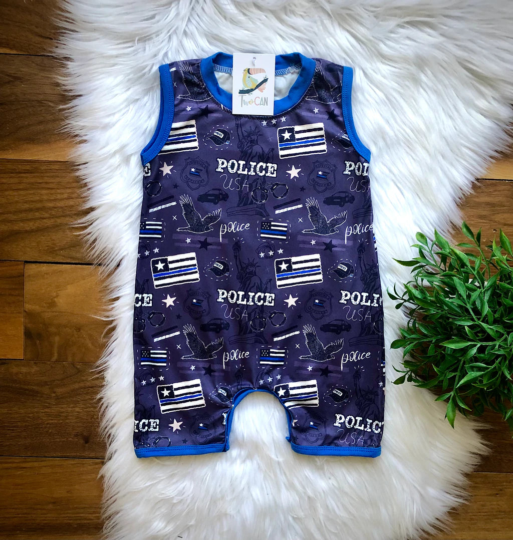 Back the Blue Infant Boy Romper