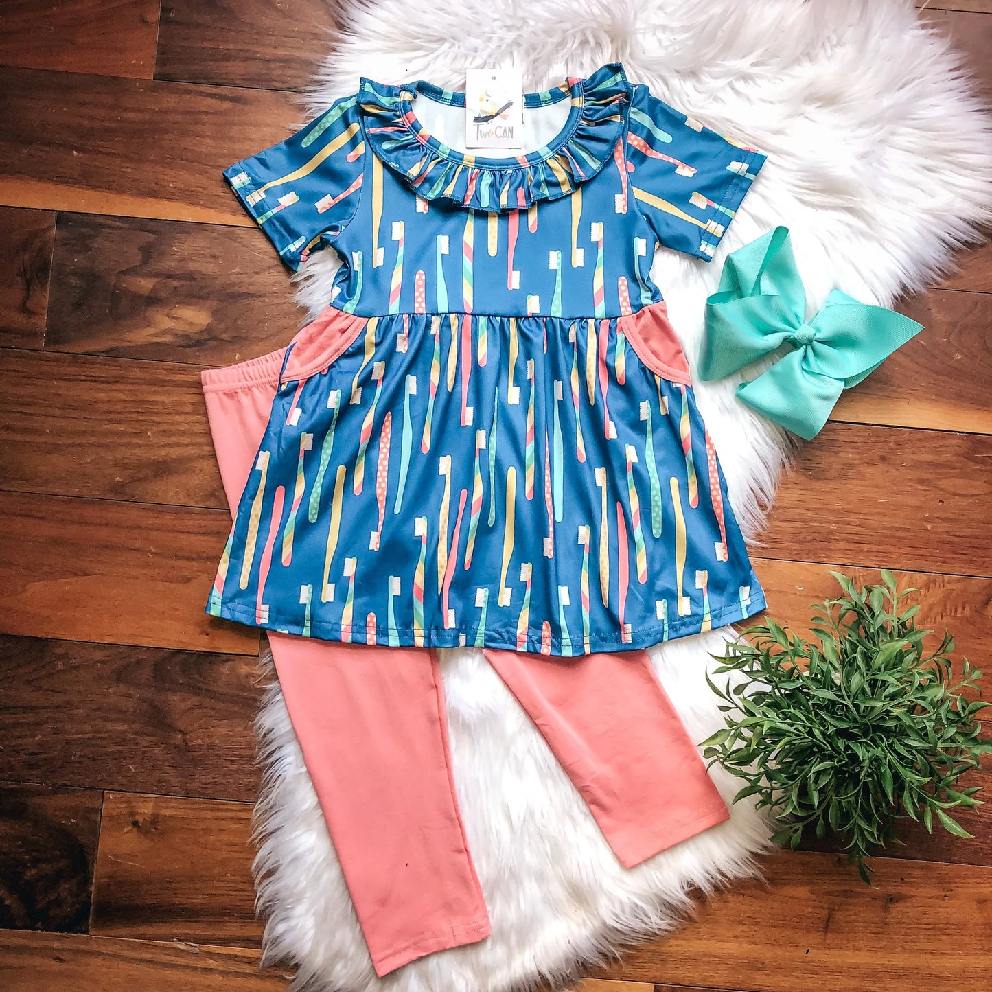 Tooth Brush Pants Set