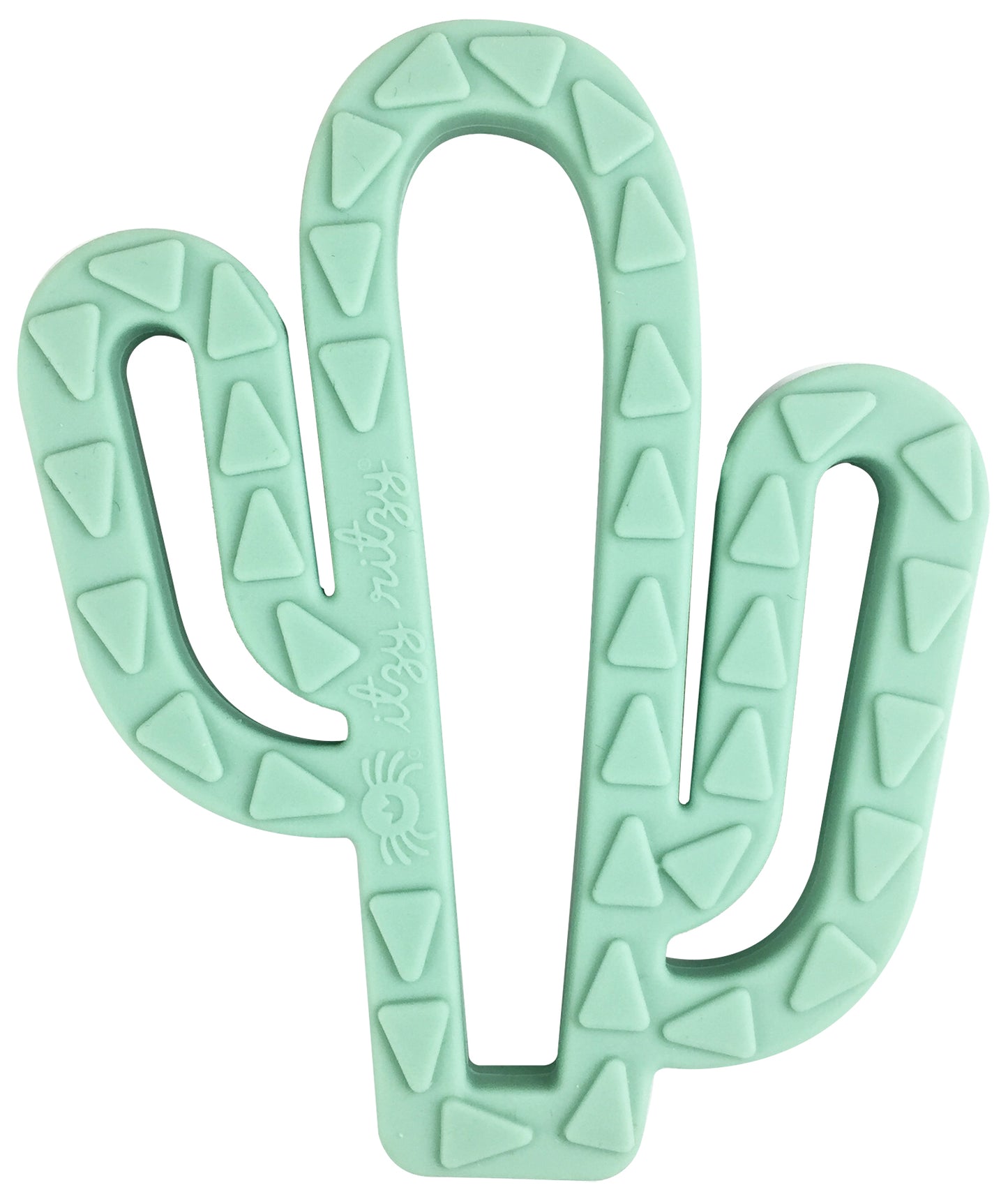 Chew Crew Silicone Teether, Green Cactus