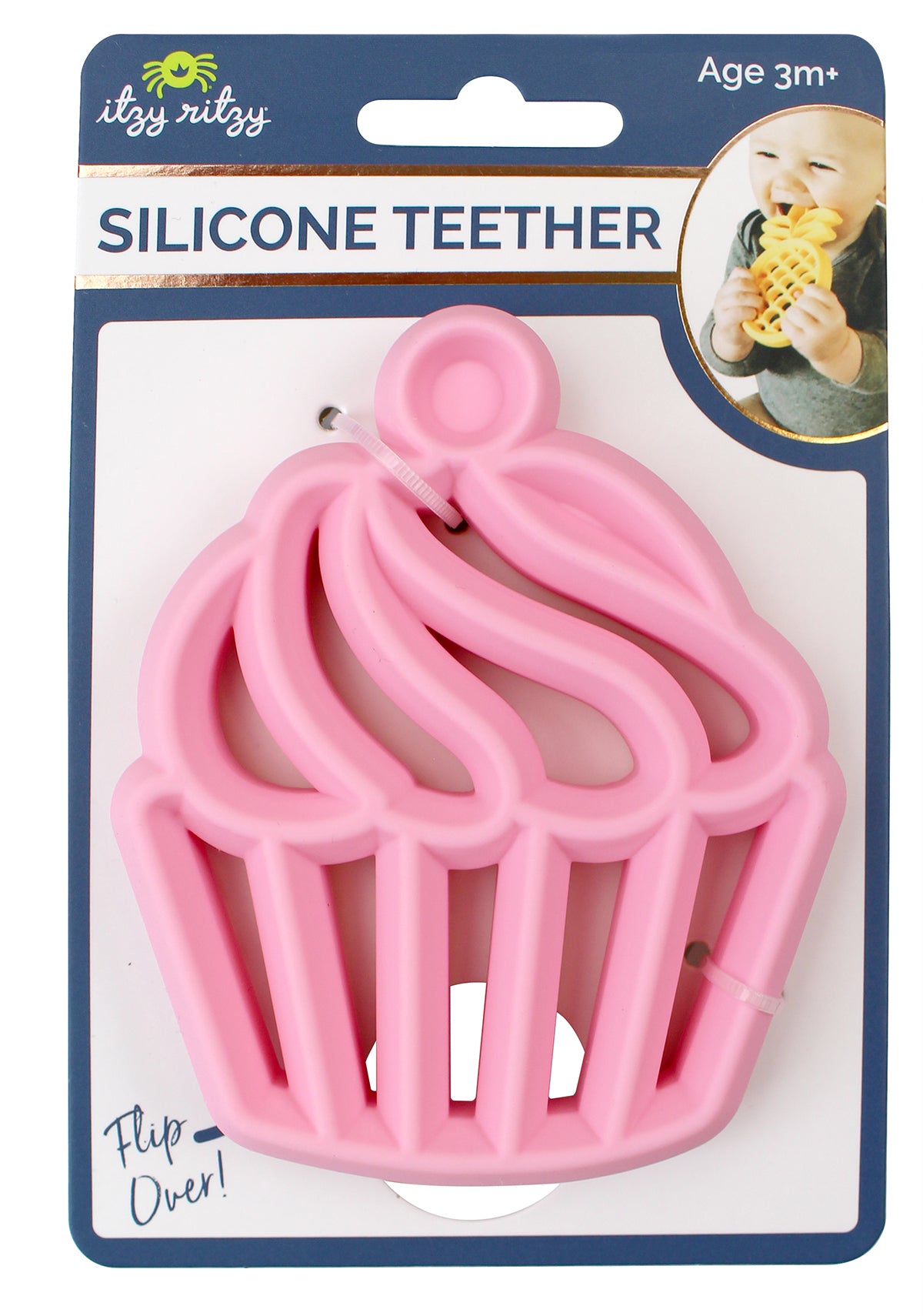 Chew Crew Silicone Teether, Cupcake