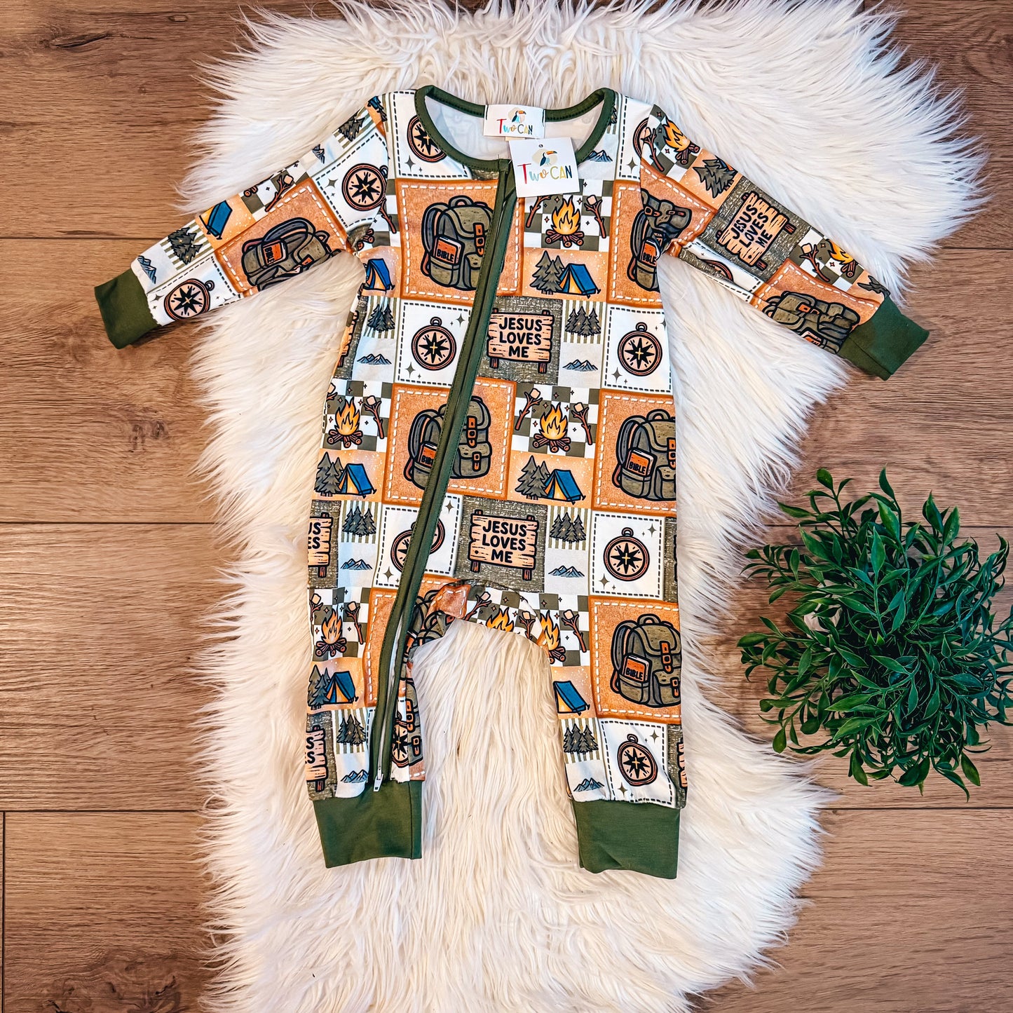 Camping Zippered Romper