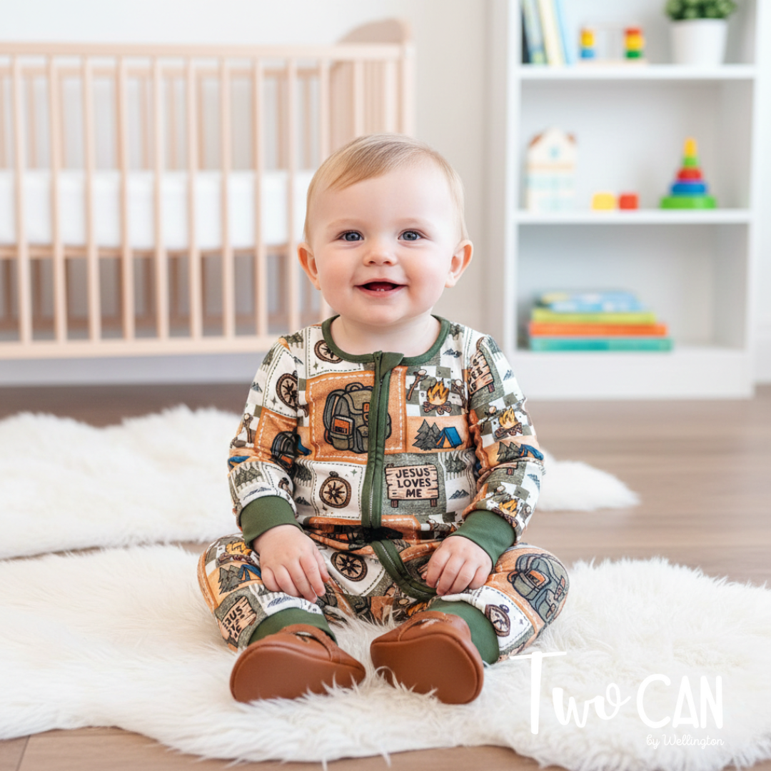 Camping Zippered Romper