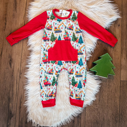 Christmas Construction Romper