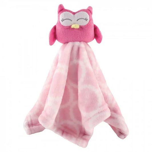 Plush Security Blanket, Pink Owl