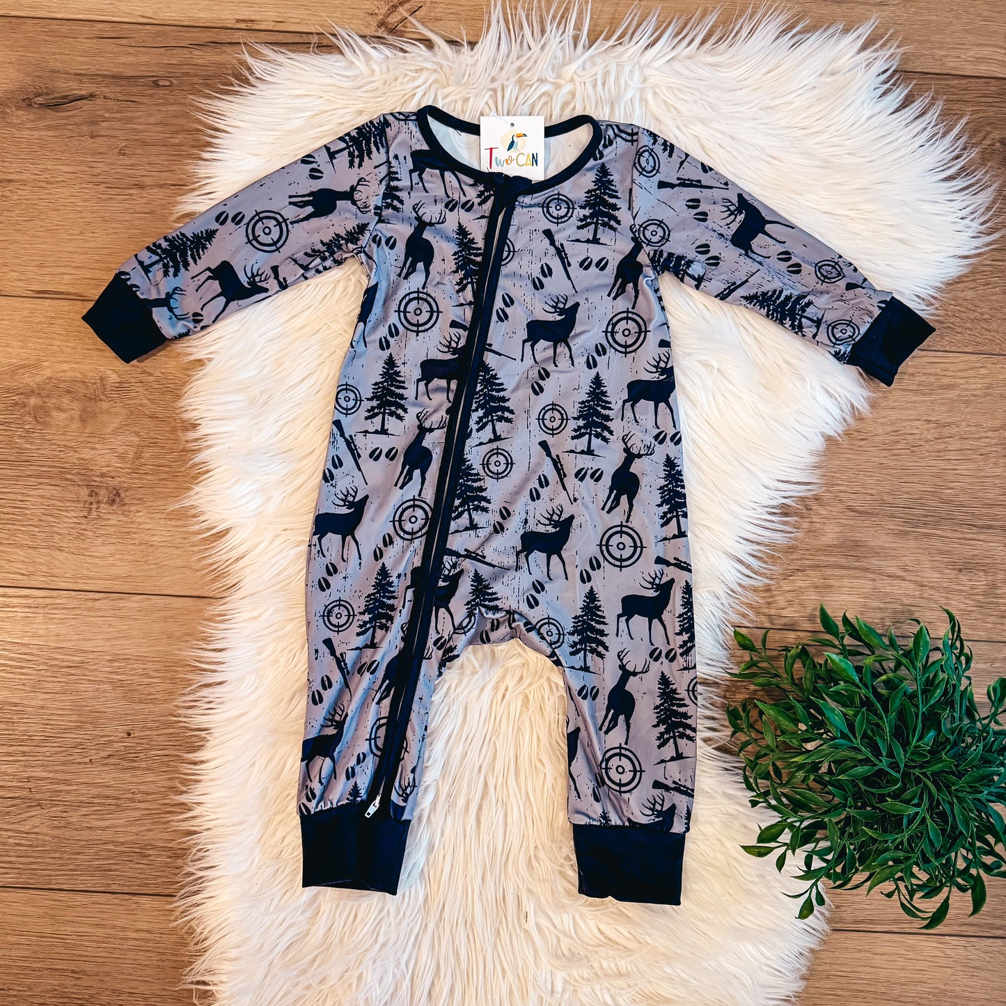 Little Hunter Zippered Infant Romper