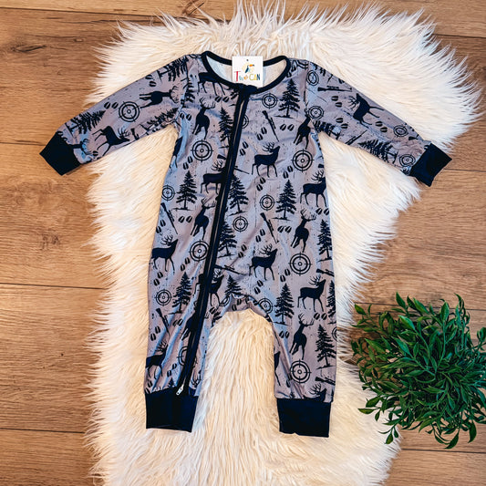Little Hunter Zippered Infant Romper