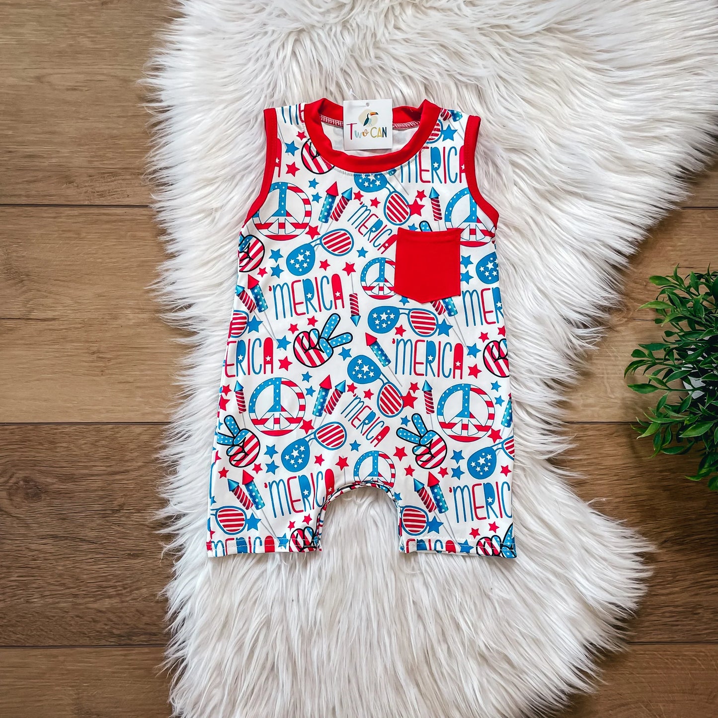 Americana Collection Boy's Infant Romper