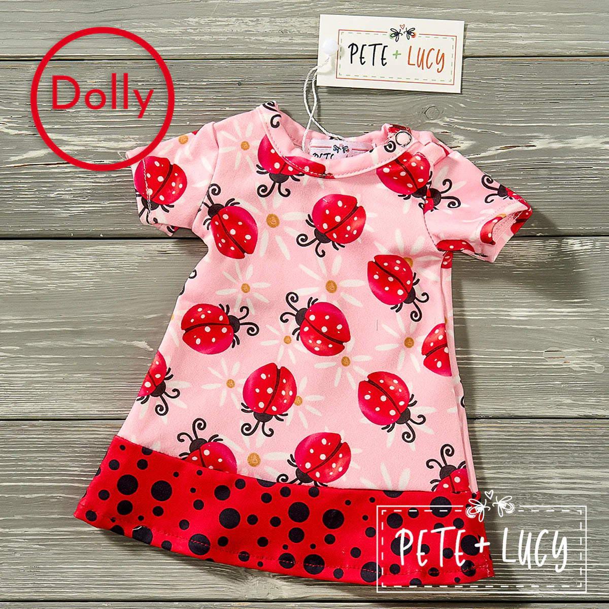 Ladybugs & Daisies Doll Dress
