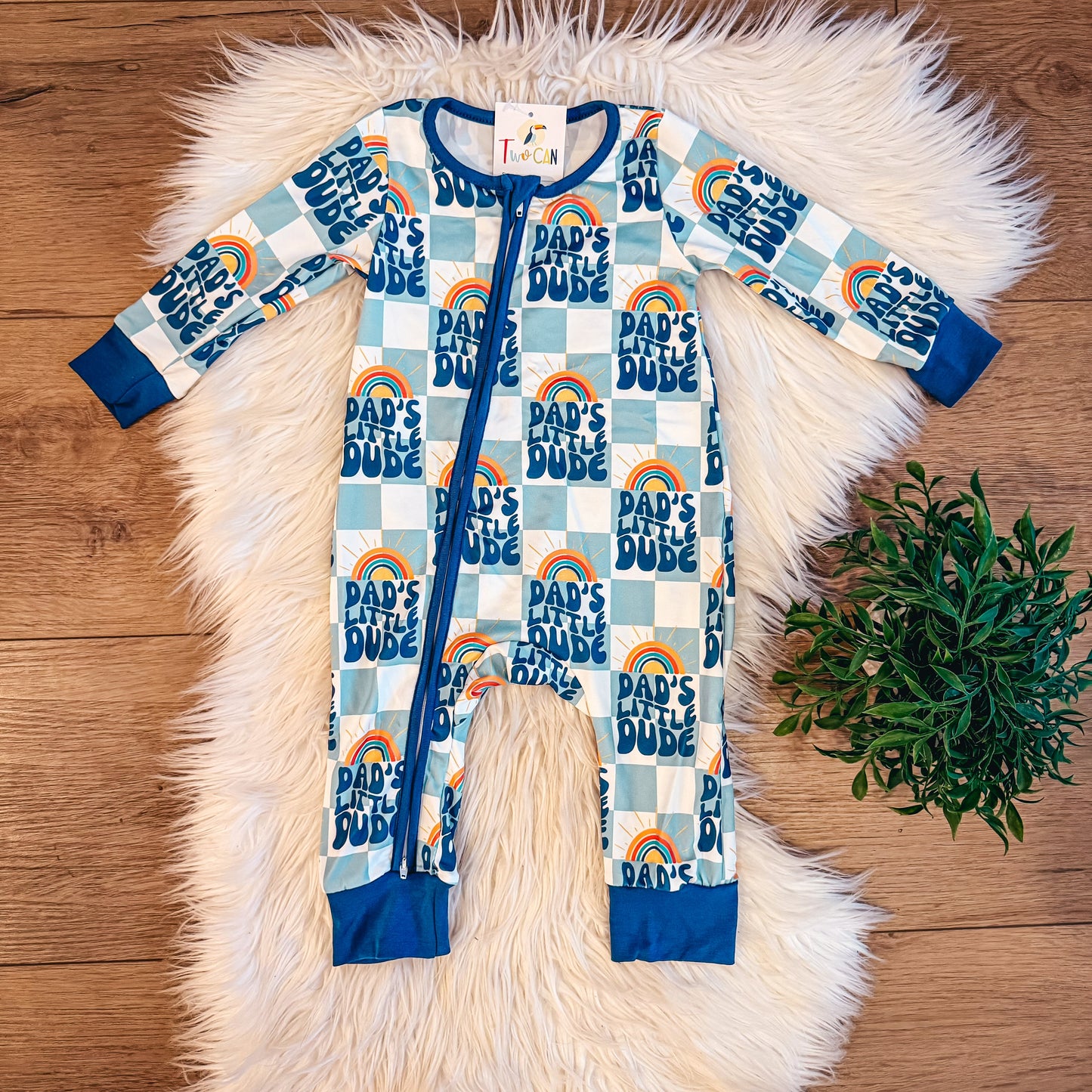 Dad’s Little Dude Zippered Romper