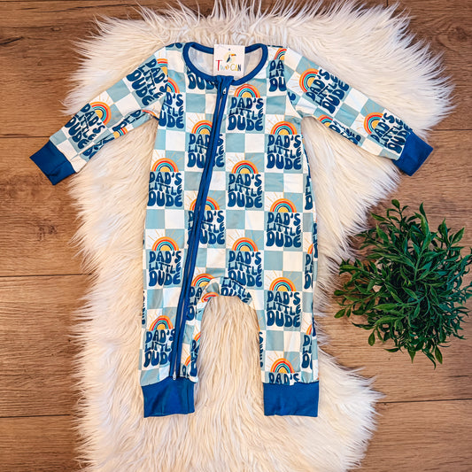 Dad’s Little Dude Zippered Romper
