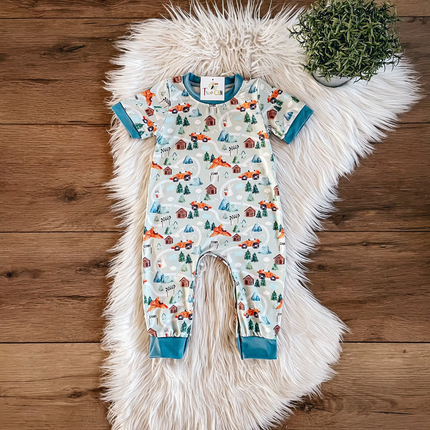 Carrot Racers Easter Infant Romper