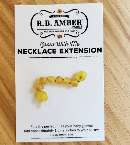 Grow With Me Necklace Extension for Baltic Amber Necklaces, Raw Honey