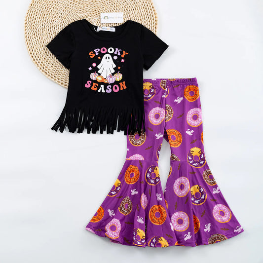Pre-Order: Spooky Season Bell Bottom Halloween outfit for girls