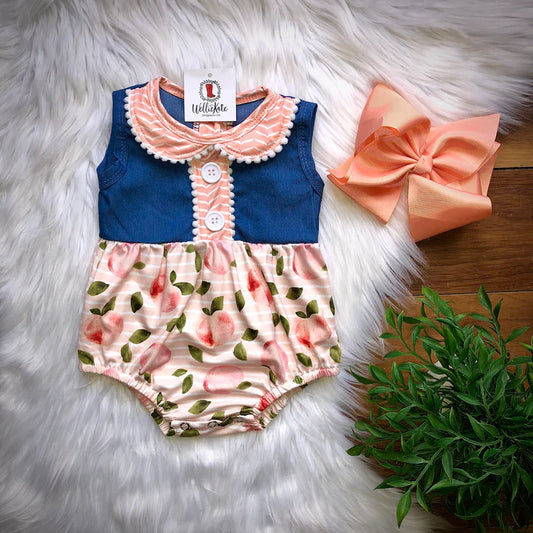 Love You To Peaches Infant Romper