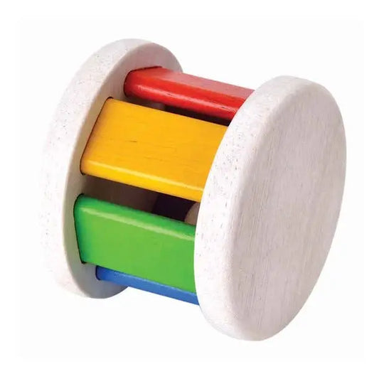 Wooden Rainbow Baby Roller with Sound
