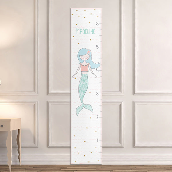 Personalized Growth Chart, Whimsical Mermaid