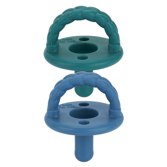 Sweetie Soothers Pacifier Set, Deep Sea and Denim