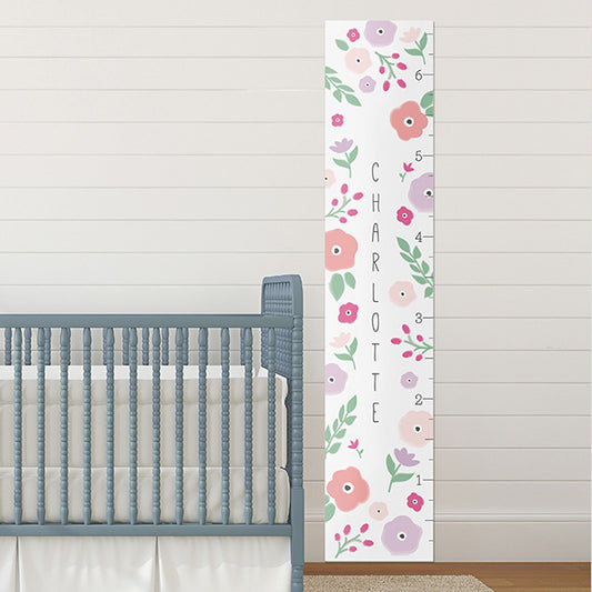 Personalized Growth Chart, Pretty Posies