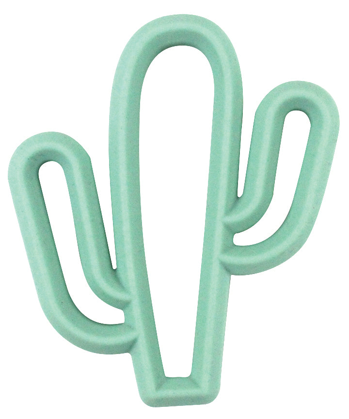 Chew Crew Silicone Teether, Green Cactus