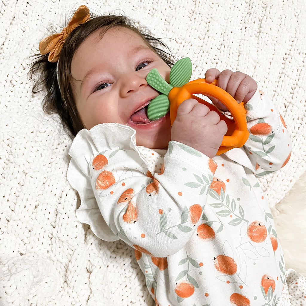 Bitzy Biter Clementine Silicone Teething Ball